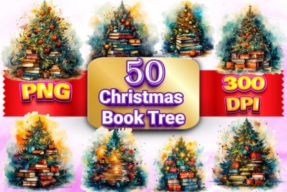 Christmas Book Tree Clipart: A Designer's Review of Festive Illustrations