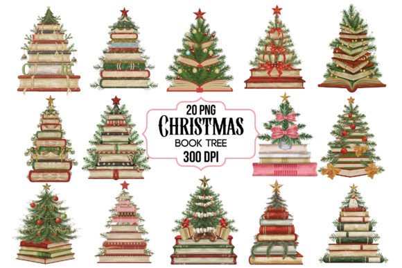 Christmas Book Tree Sublimation Bundle: A Designer's Review of Illustrations