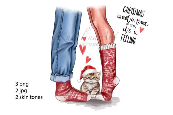 Christmas Clipart, Couple in Socks Png: A Review for Digital Sellers
