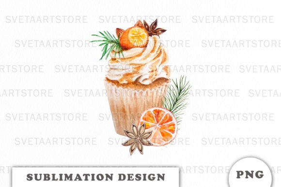 Christmas Cupcake Sublimation PNG Review for Embroidery