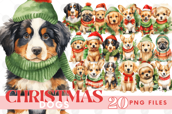 Christmas Dog Clipart Bundle Puppy PNG Review