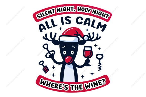 Funny Reindeer Christmas Sublimation for Illustrations
