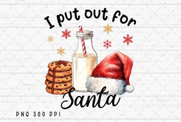 I Put out for Santa Retro Christmas PNG Illustrations