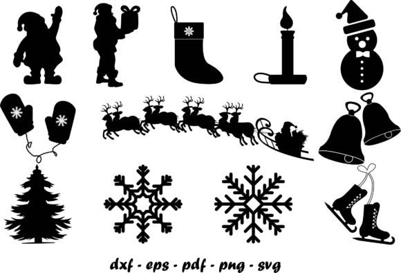 Merry Christmas, New Year SVG Bundle: Essential Illustrations for Seasonal Campaigns