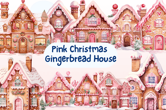 Pink Christmas Gingerbread House Clipart: A Review for Illustrations Sellers