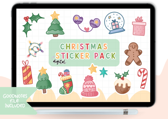 Review: 14 Christmas Digital Sticker Pack for Illustrations