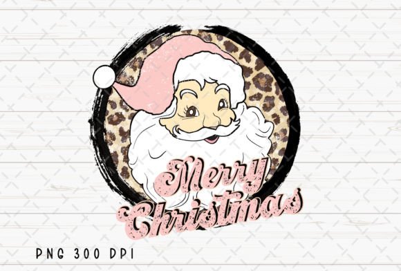 Santa Claus Merry Christmas Leopard PNG Illustrations