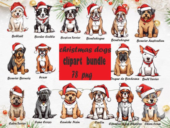 Set of 32 Watercolor Christmas Dogs Clip Review
