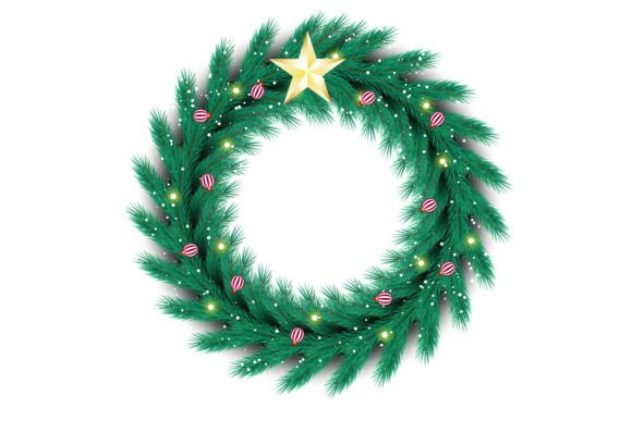 Vector Merry Christmas Wreath Decoration Review