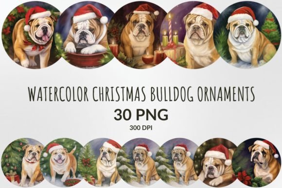Watercolor Christmas Bulldog Ornaments: A Designer's Review