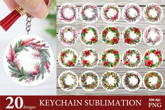 Watercolor Wreath Bundle. Christmas Roun: Essential Illustrations for Festive Branding